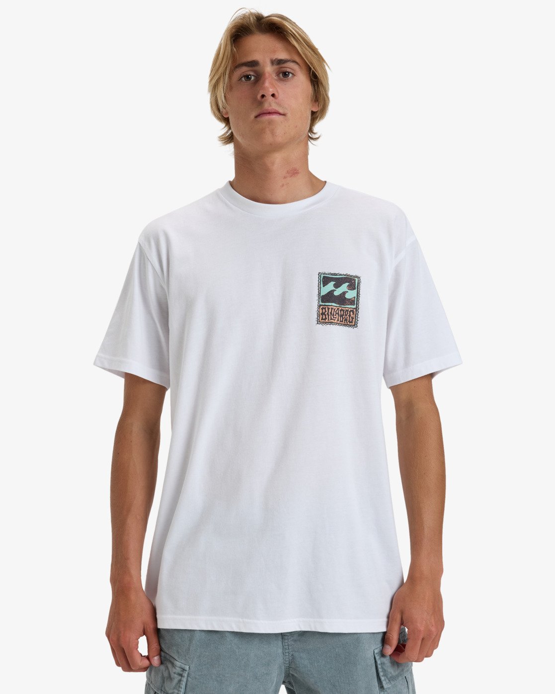 Camiseta Billabong Stamp White para hombre en color White vista 01