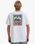 Camiseta blanca Billabong Stamp White hombre vista 03