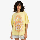 camiseta Billabong Surf Mandala Sunspell mujer camiseta surf amarilla diseño mandala retro