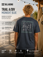 Camiseta Billabong Trail A Div Midnight Blue hombre estilo outdoor surf premium junto al mar
