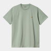 Camiseta Carhartt Wip Chase Glassy Teal Gold