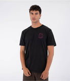 Camiseta Hurley Sider BP Black hombre negra con logo frontal y estampado trasero llamativo
