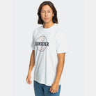 Camiseta QUIKSILVER Circle Up White para hombre blanca de manga corta con logo frontal estilo surf casual