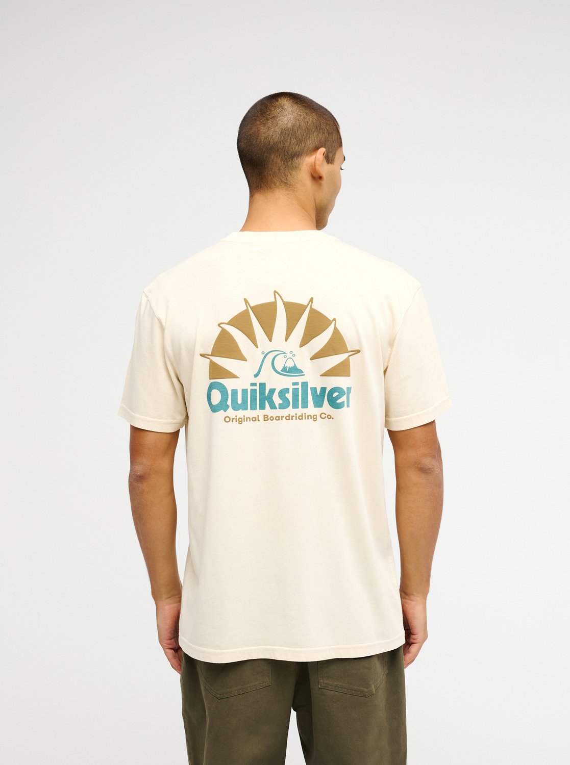 Camiseta Quiksilver Evo Rays Bone White, vista lateral