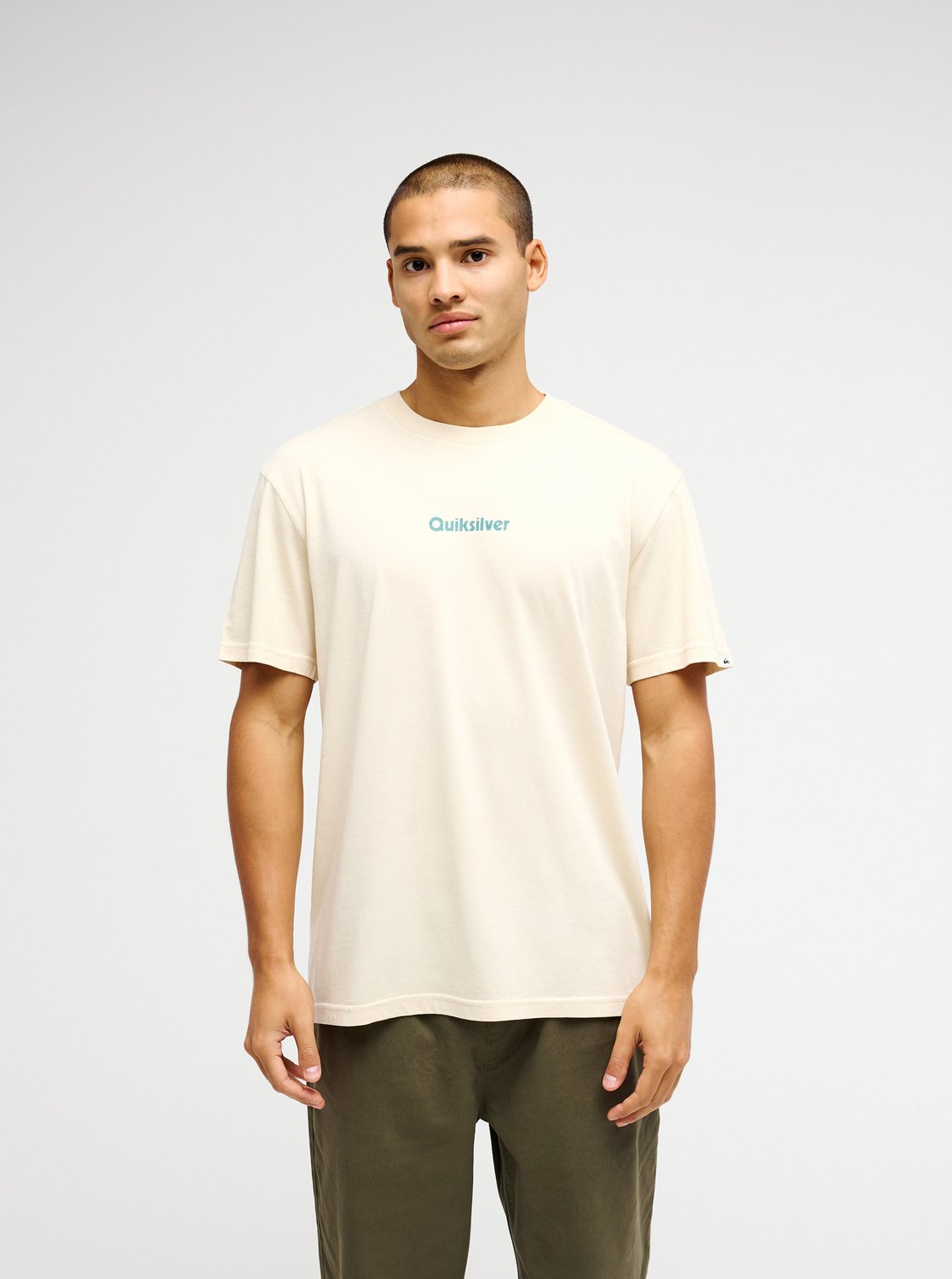 Camiseta Quiksilver Evo Rays Bone White, vista frontal