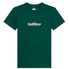 Camiseta Quiksilver Fineline Trekking Green para hombre color verde estilo surf con logo frontal