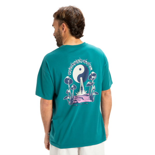 Camiseta Quiksilver Hypnotic Wave Teal Green