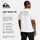 Camiseta Quiksilver Light Waves White para hombre color blanco con gráfico surf en la espalda