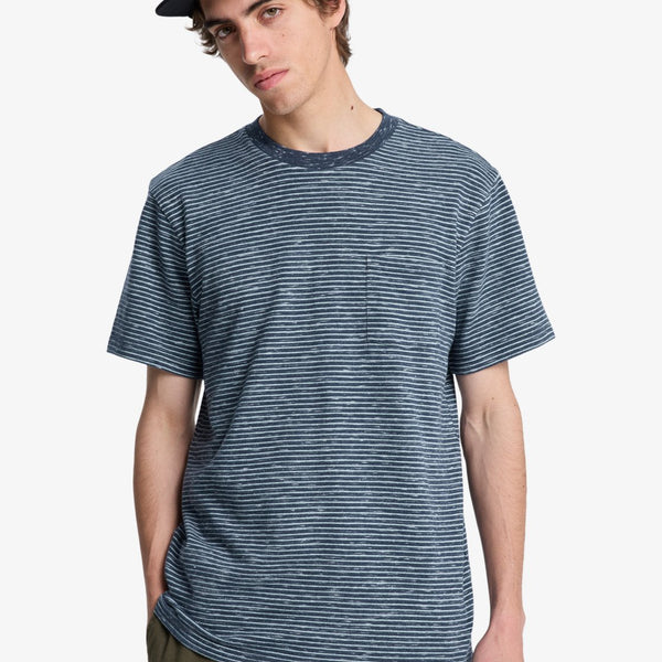 Camiseta Quiksilver Lopaz Striped Dark Navy