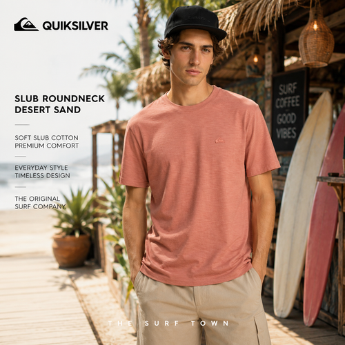 Camiseta Quiksilver Slub Roundneck Desert Sand