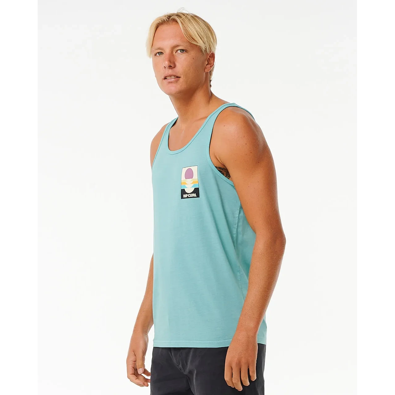 Camiseta de tirantes Rip Curl Revival Peaking Dusty Blue para hombre color azul verano