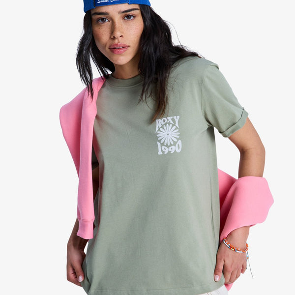 Camiseta Roxy Oceanregular Oil Green