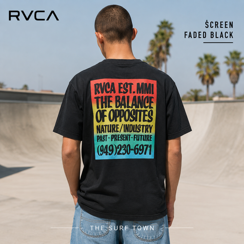 Camiseta Rvca Screen Faded Black
