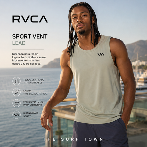 Camiseta Rvca Sport Vent Light Olive