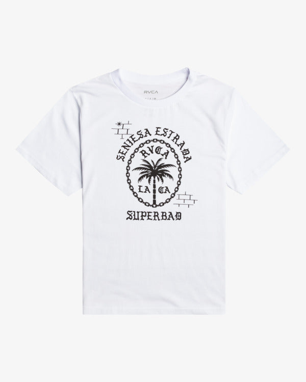 camiseta RVCA Superbad White mujer camiseta surf blanca