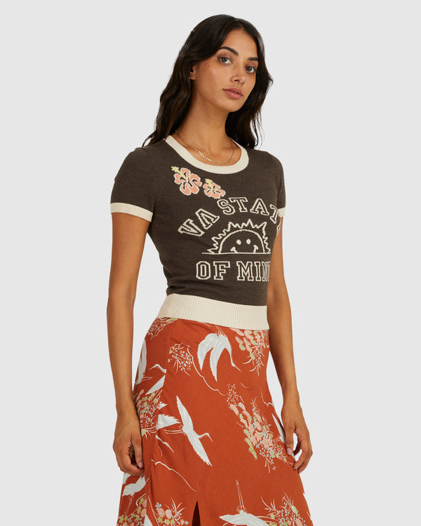 camiseta RVCA VA State Java mujer estilo surf casual
