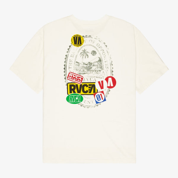Camiseta Rvca Vacation Tag Antique White