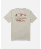 Camiseta Salty Crew Bottle Rocket Moonbeam para hombre con diseño gráfico retro surfero y color claro inspirado en el lifestyle costero