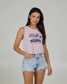 Camiseta Salty Crew Outside Cropped Tank Pale Orchid cropped sin mangas para mujer