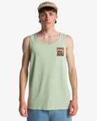 Camiseta de tirantes BILLABONG Stampe Vintage Green hombre color verde vintage estilo surf