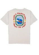 Camiseta Vissla Coast To Coast Eco Ss Tee Bone blanca camiseta surf hombre algodón orgánico