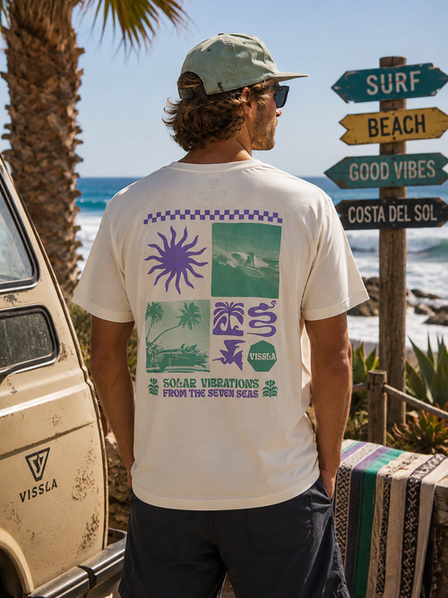 Camiseta Vissla Solar Vibrations Eco Tee Bone
