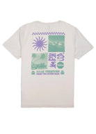 Camiseta Vissla Solar Vibrations Eco Tee color bone con diseño surf sostenible para hombre