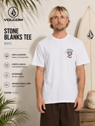Camiseta Volcom Miste Stone blanca para hombre en estilo surf lifestyle premium