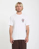 Camiseta Volcom Miste Stone White blanca de hombre con diseño gráfico surfwear