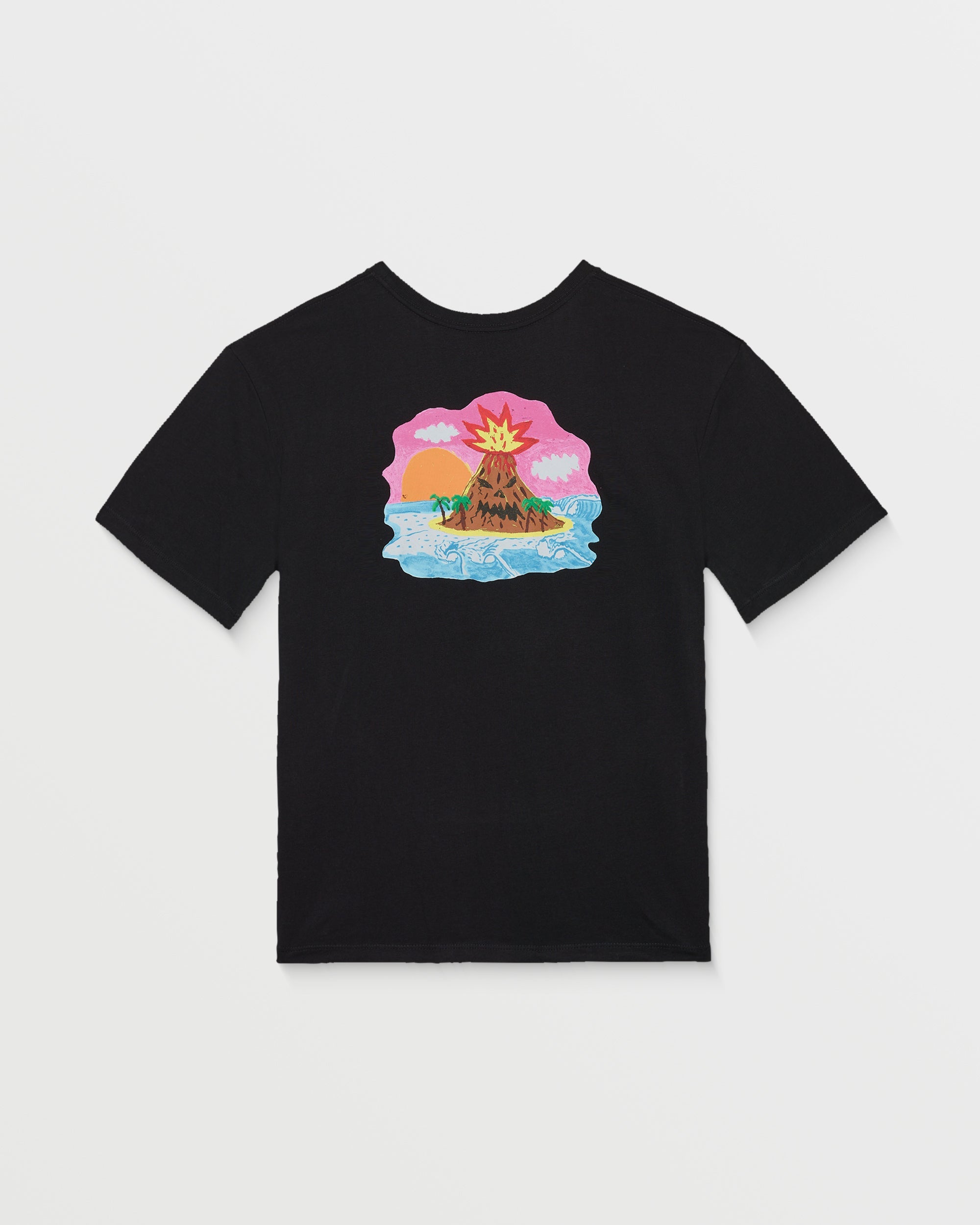 Camiseta Volcom Ozzy I Black para niño detalle gráfico oficial