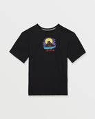 Camiseta Volcom Ozzy I Black para niño vista de perfil con modelo oficial