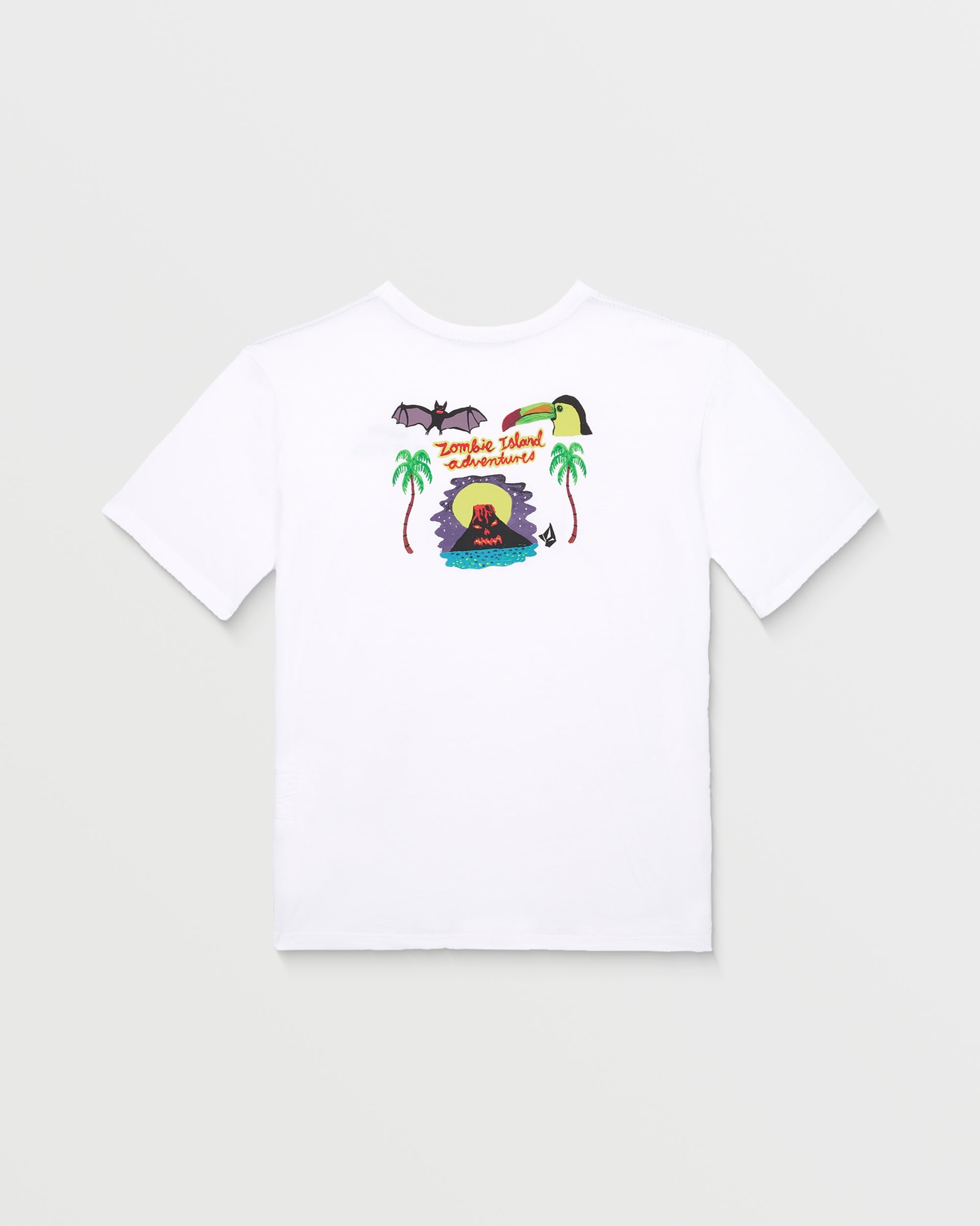 Camiseta Volcom Ozzy I White para niño vista trasera del producto oficial