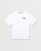 Camiseta Volcom Ozzy I White para niño vista frontal del producto oficial