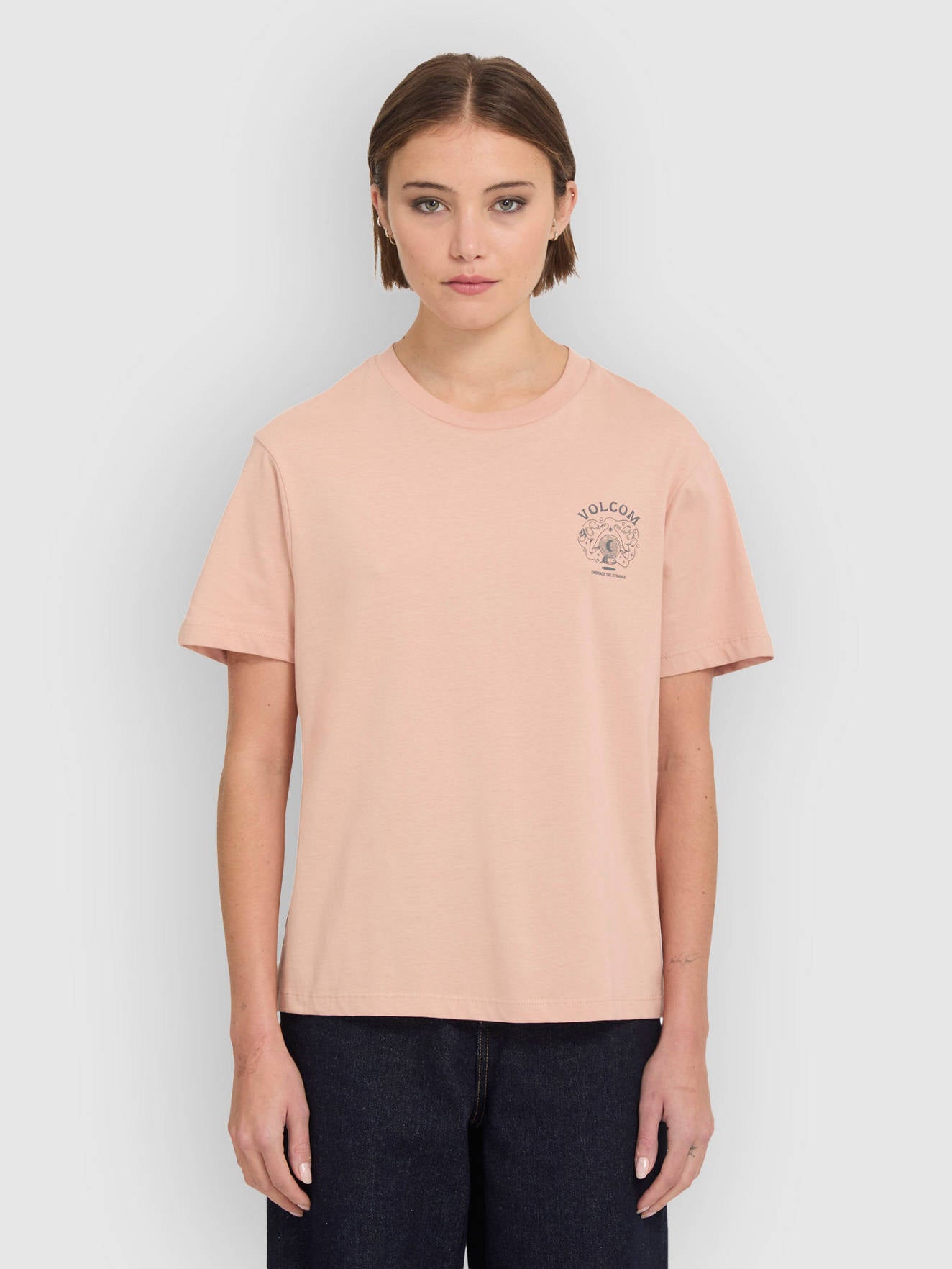 Camiseta Volcom Radical Daze Up Misty Rose vista frontal oficial