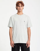 Camiseta Volcom Stone Blanks Heather Grey vista frontal con modelo oficial