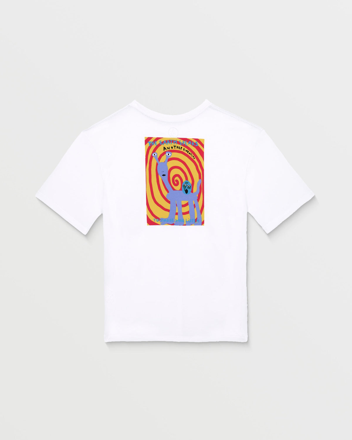 Camiseta Volcom Weirdcard White para niño vista trasera del producto oficial