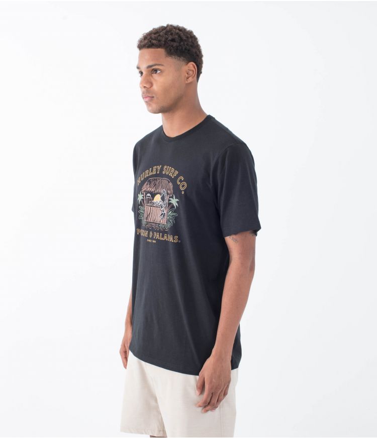 Camiseta Hurley Poison & Palapas Vintage Black
