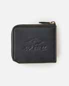 Cartera Rip Curl Zip Around PU Black negra con cremallera y logo grabado