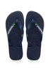 Chanclas Havaianas Brasil Logo azul marino unisex con bandera de Brasil para verano y playa