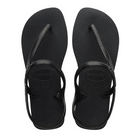 Chanclas Havaianas Flash Urban Black mujer negras con tiras finas elegantes para verano y playa