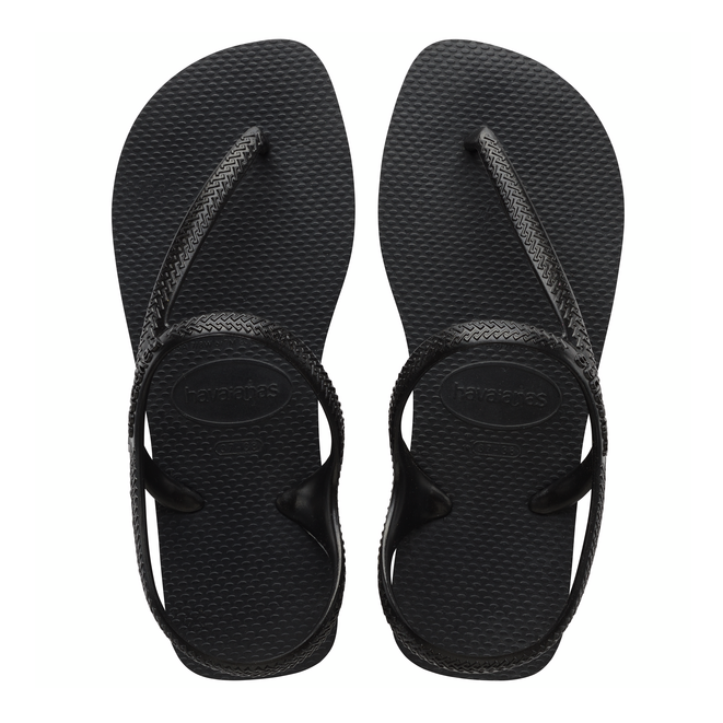 Chanclas Havaianas Flash Urban Black mujer negras con tiras finas elegantes para verano y playa