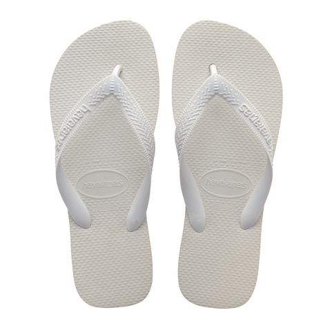 Chanclas Havaianas Top White unisex color blanco de goma para verano