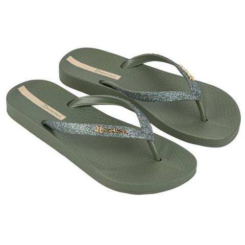 Chanclas Ipanema Bossa Soft V Dark Green Gold