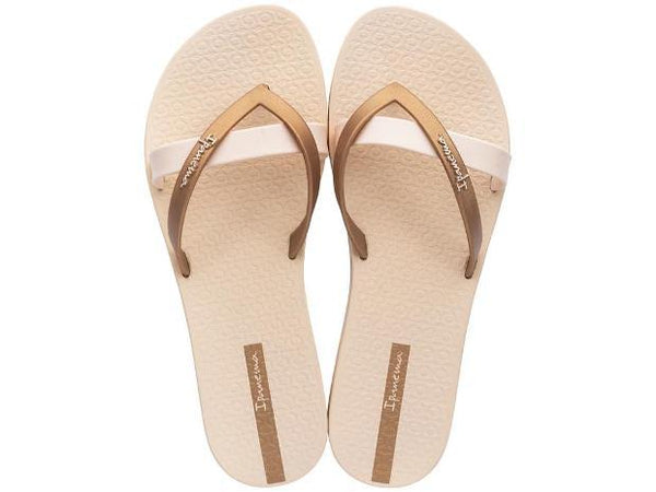 Chanclas Ipanema Kirei Fem Beige/Gold