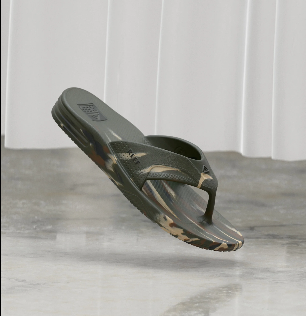 Chanclas REEF Fanning H2O Camo Marble de hombre con diseño camuflaje resistentes al agua