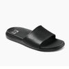 Chanclas REEF Oasis Slide Black tipo pala con suela EVA ligera estilo surf verano