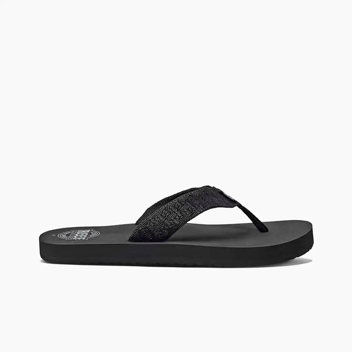 Chanclas REEF Smoothy Black negras para hombre ligeras y cómodas para verano