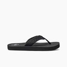 Chanclas REEF Smoothy Black negras para hombre ligeras y cómodas para verano
