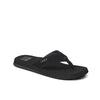 Chanclas REEF The Layback Black para hombre con tira negra y suela ligera estilo surf verano