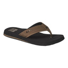 Chanclas REEF The Layback Black Tan para hombre con tira marrón y suela negra estilo surf verano